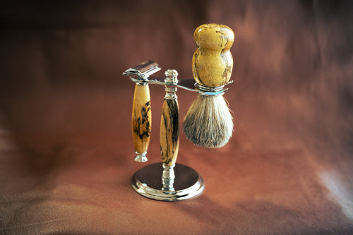 Spalted Tamarind Shaving Set